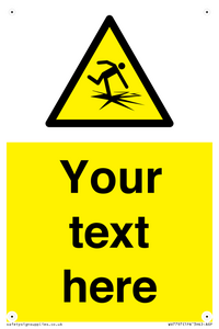 Custom warning thin ice